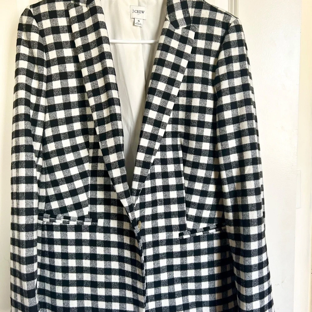 J. Crew Black and White Checkered Blazer - Picture 2 of 3